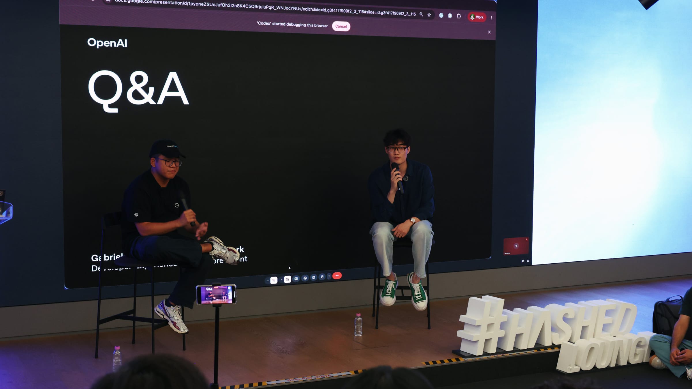 Gabriel Chua and Won Park during the fireside Q&A