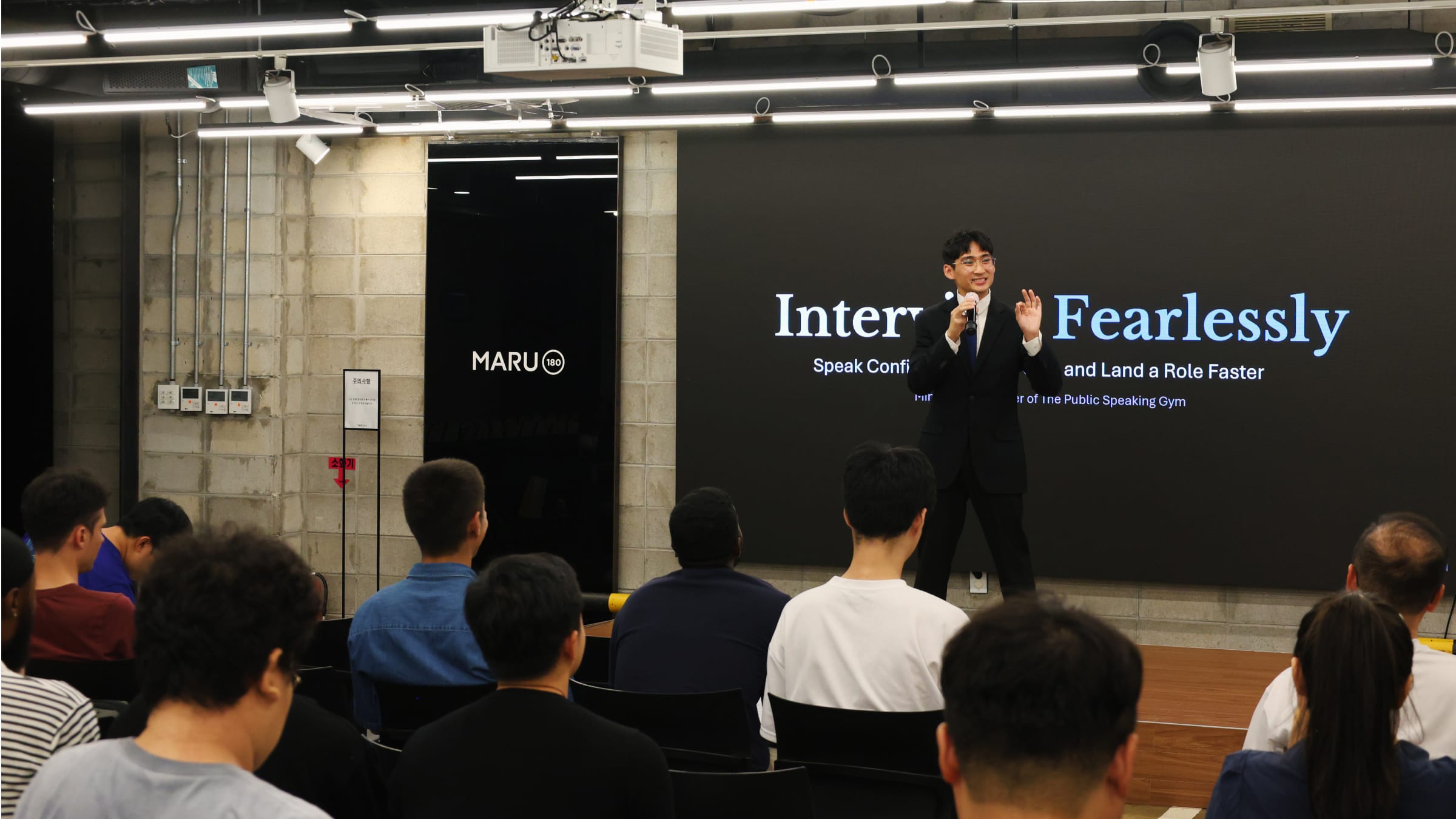 Minson Vo opening the workshop