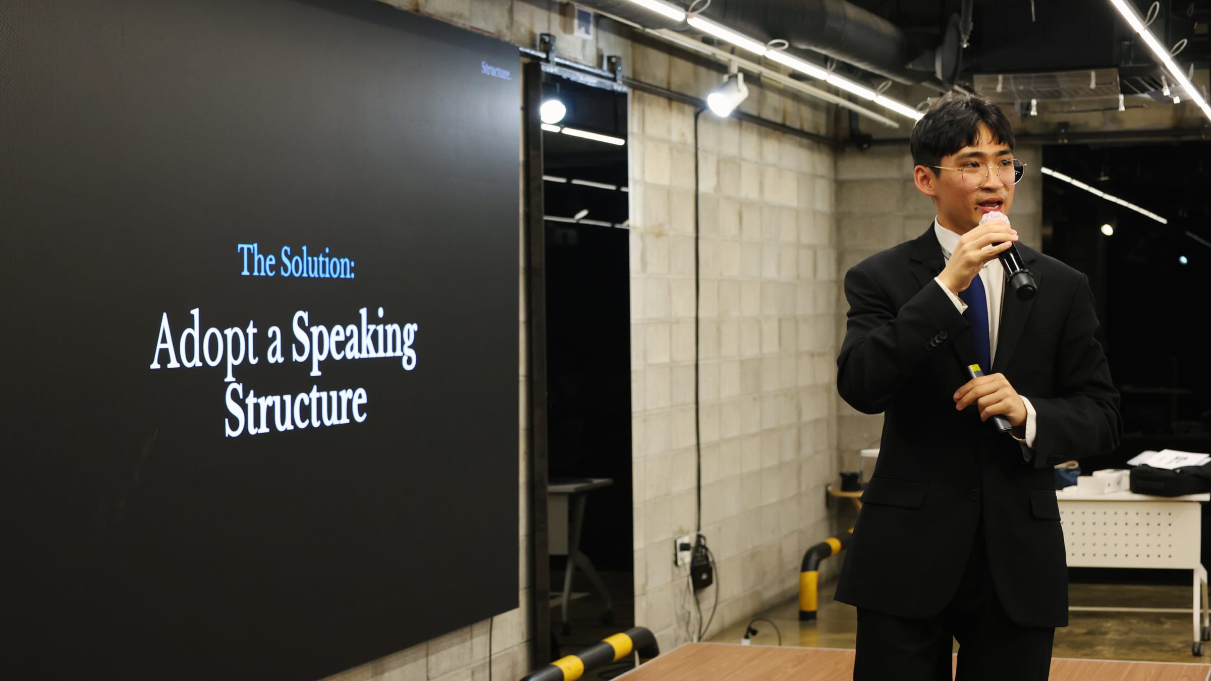 The solution: adopt a speaking structure