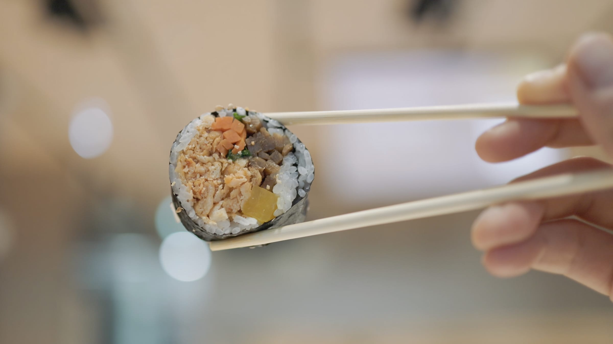 Gimbap at check-in
