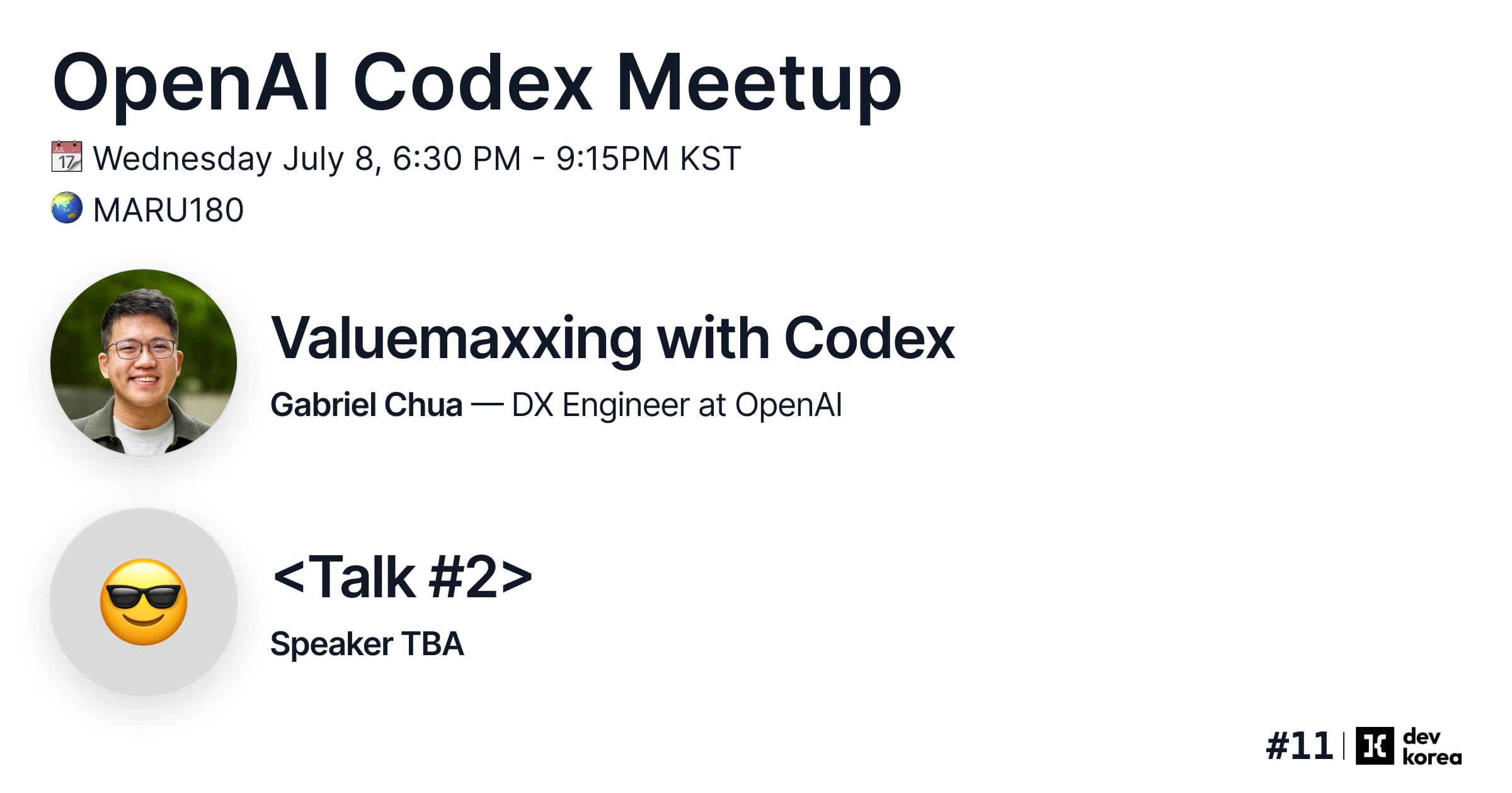 ​Hear directly from the OpenAI team on the latest updates, see live demos from the community, and learn practical tips for new and power users.