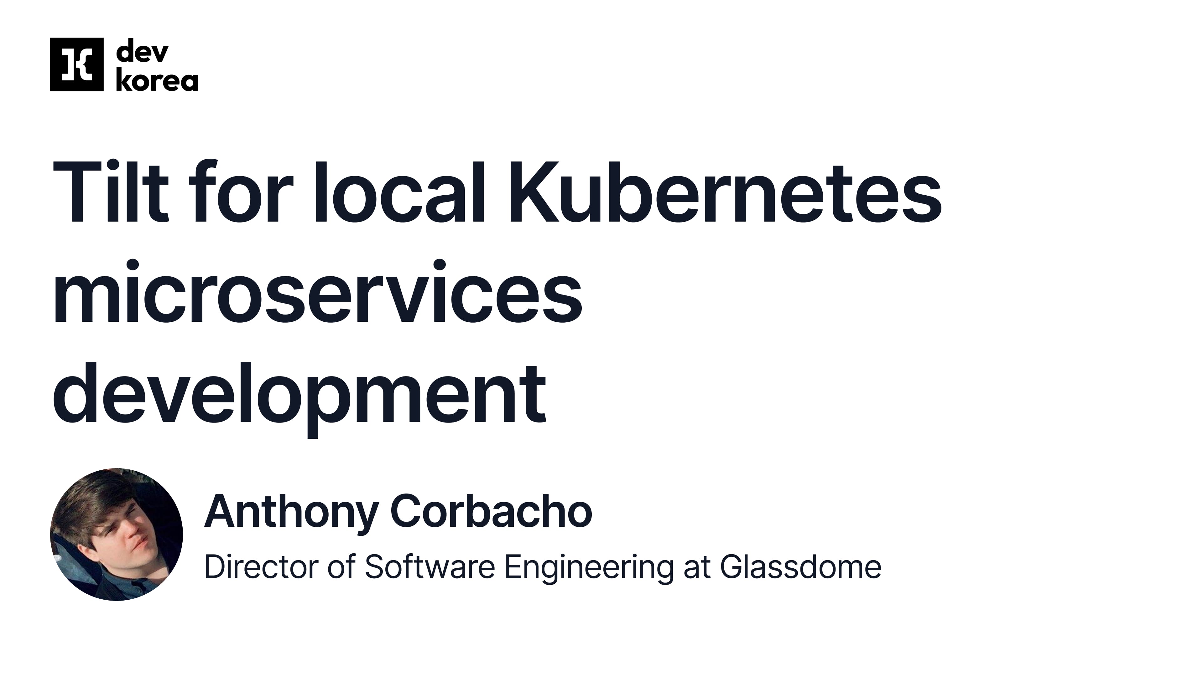 Tilt for local Kubernetes microservices development